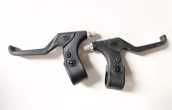2- PAR DE MANILLAS DE FRENOS 2 DEDOS BMX 12/20″ RESINA NEGRA