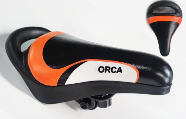 2- ASIENTO BMX NIÑO C/AGARRADERA NARANJA ORCA