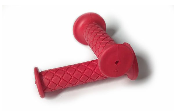 2- PAR DE PUÑOS BMX SOFT GRIP COLOR ROJO 115MM