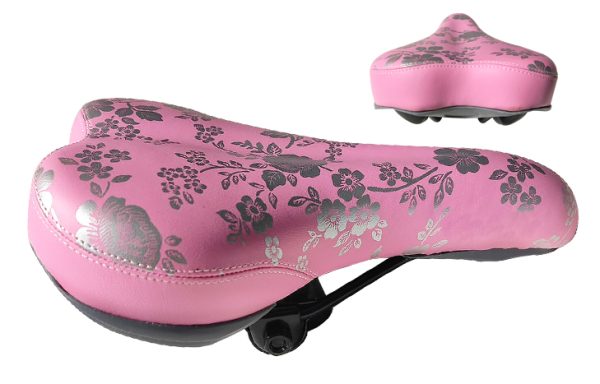 2- ASIENTO MTB SOFT CONFORT ROSADO FLORES