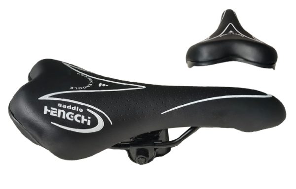 2- ASIENTO MTB N/BLANCO HENGCHI SADDLE