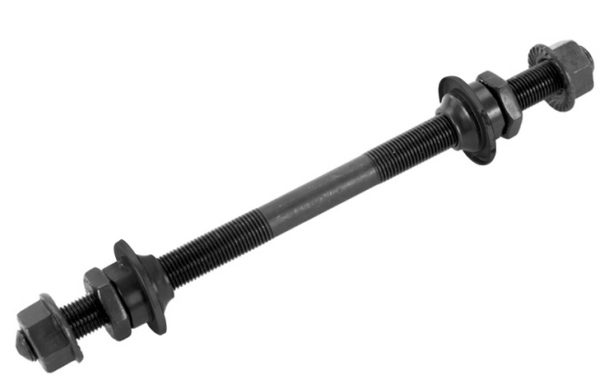 2- EJE TRASERO BMX 190MM COMPLETO NEGRO