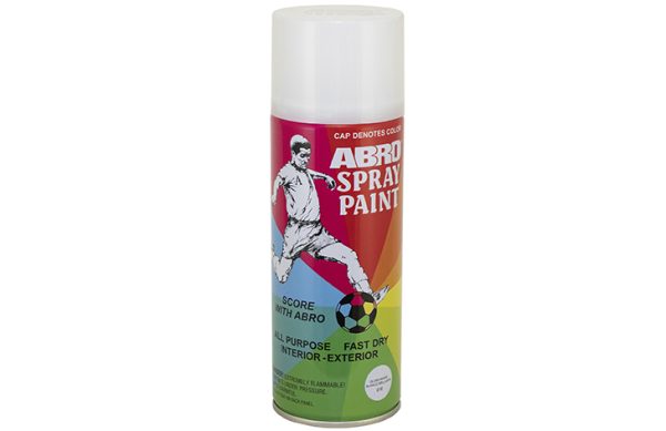 2- PINTURA SPRAY ABRO BLANCO BRILLANTE FAST DRY 8oz