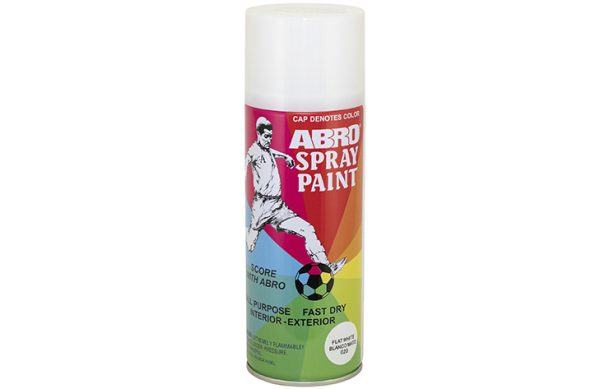 2- PINTURA SPRAY ABRO BLANCO MATE FAST DRY 8oz