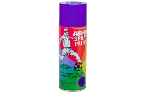2- PINTURA SPRAY ABRO MORADO BRILLANTE FAST DRY 8oz