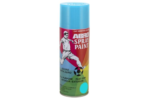 2- PINTURA SPRAY ABRO TURQUESA BRILLANTE FAST DRY 8oz