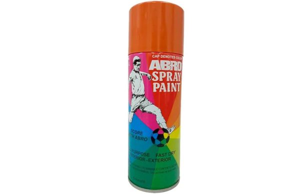 2- PINTURA SPRAY ABRO NARANJA BRILLANTE FAST DRY 8oz