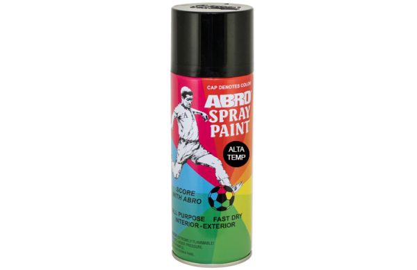 2- PINTURA SPRAY ABRO NEGRO ALTA TEMPERATURA 8oz