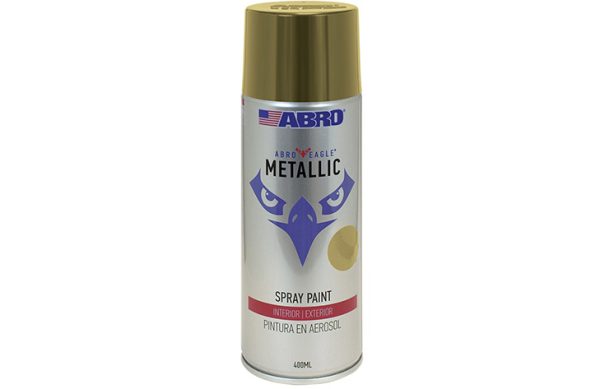 2- PINTURA SPRAY ABRO ORO METALICO FAST DRY 8oz