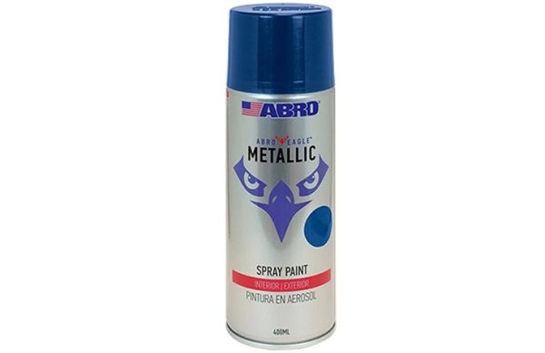 2- PINTURA SPRAY ABRO AZUL METALICO FAST DRY 8oz