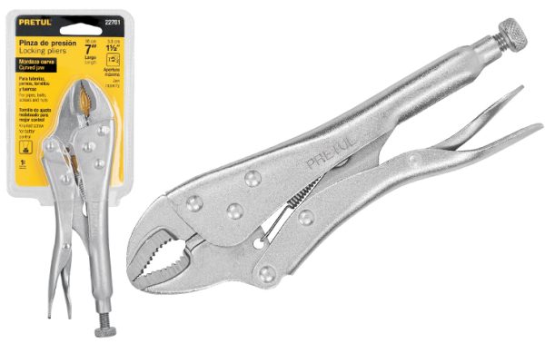 2F- ALICATE DE PRESION CURVO 18cm 7″ (PERRO) PRETUL
