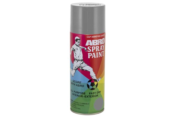 2- PINTURA SPRAY ABRO PREMIER GRIS FAST DRY 8oz