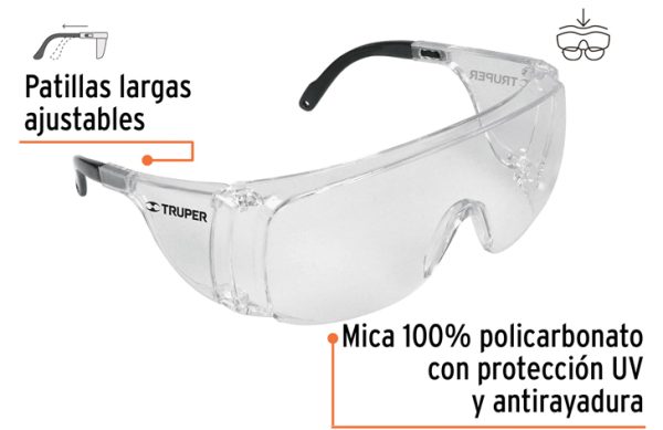2F- ANTEOJO SEGURIDAD TRANSPARENTE MICA TRUPER