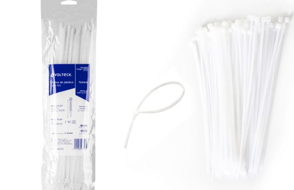 2F- GAZA PLÁSTICA BLANCA 25CM (10”x4,5) 50 PZ VOLTECK