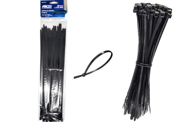 2F- GAZA PLÁSTICA NEGRA 50CM (20”) 25 PZ AKSI