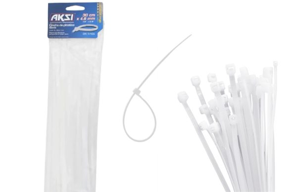 2F- GAZA PLÁSTICA BLANCA 37CM (14,5”) 25 PZ AKSI