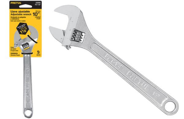 2F- LLAVE FRANCESA  AJUSTABLE CROMADA 10″ PRETUL