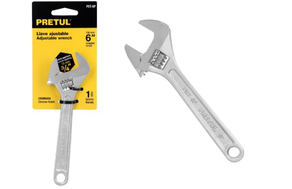 2F- LLAVE FRANCESA  AJUSTABLE 8”x3/4″ PRETUL