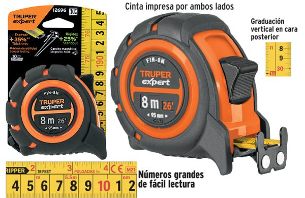 2F- CINTA MÉTRICA 8 MTS TRUPER